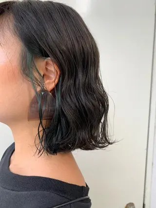 ミディアム カラー ヘアアレンジ kei/透明感カラー /ベージュ/インナーのヘアスタイル