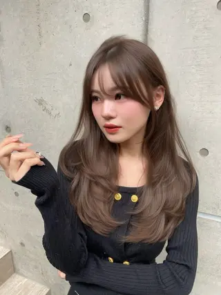 ロング カラー ブリなしWカラー✨️ 髪質改善【タケル】のヘアスタイル