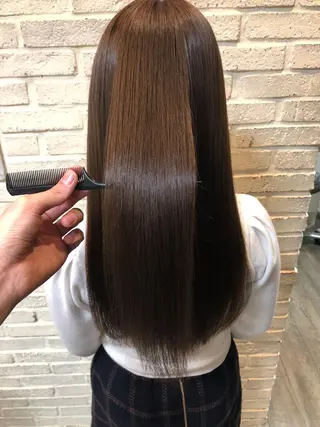 ロング 大人艶カラー/ ショートカット　辻岡のヘアスタイル