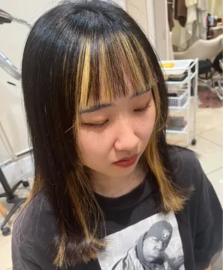 セミロング 森野美咲🇰🇷 レイヤー/顔周りのヘアスタイル