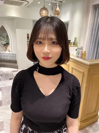 ショート カラー 木屋元一/透明感 /前髪/韓国ヘアのヘアスタイル