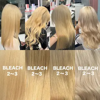 ロング カラー 履歴修正屋さん／ ブロンド／ホワイトのヘアスタイル