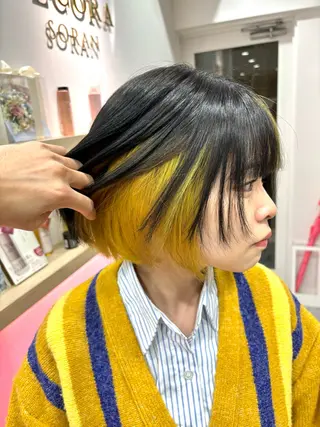 ショート カラー メンズカット ボブ/米崎駿也のヘアスタイル