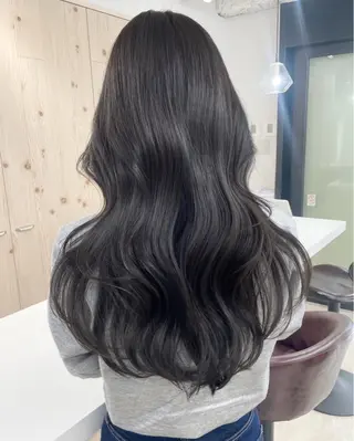 ロング カラー 新宿/韓国ヘア/ 髪質改善ストレートのヘアスタイル