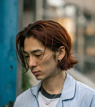 ミディアム カラー パーマ メンズ 🔗メンズサロン🔗 Kieのヘアスタイル