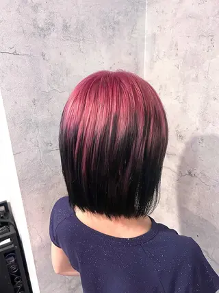 ミディアム カラー ブリーチ/エクステ/ 19歳/新宿/アリルのヘアスタイル