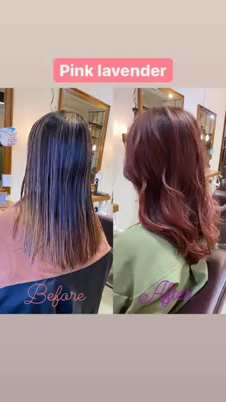 ロング カラー ヘアアレンジ アイブロウ SALOWIN京都河原町Suite店所属・外国人風レイヤー/ ハイトーンSHUのヘアスタイル