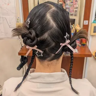 ミディアム ヘアアレンジ fuwat所属・秋葉原でカラーする なら🐉ちぇーたんのヘアスタイル