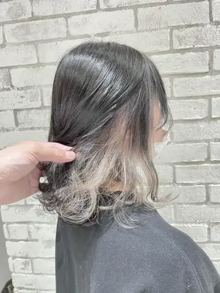 ミディアム カラー パーマ ヘアアレンジ filo byFeria渋谷所属・縮毛矯正/美髪 髪質改善/石田幸輔のヘアスタイル