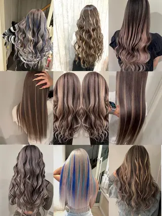 セミロング カラー ヘアアレンジ 🔥ハイトーンカラー ギャルNAOKI🔥のヘアスタイル