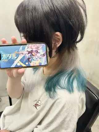 ミディアム カラー ヘアアレンジ S.BLOOM 川崎 翔哉のヘアスタイル