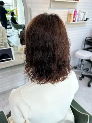 セミロング パーマ CREAPY所属・日向野 利菜のヘアスタイル