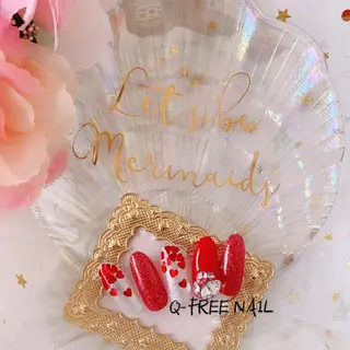 ロング カラー ネイル Q Free nailsのネイルデザイン