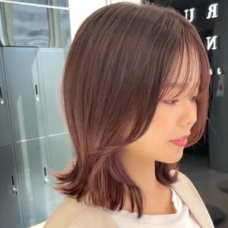 ミディアム カラー HARUKI MINATO japan 仙台店所属・✨【髪質改善/縮毛 矯正】✨ゆうほのヘアスタイル