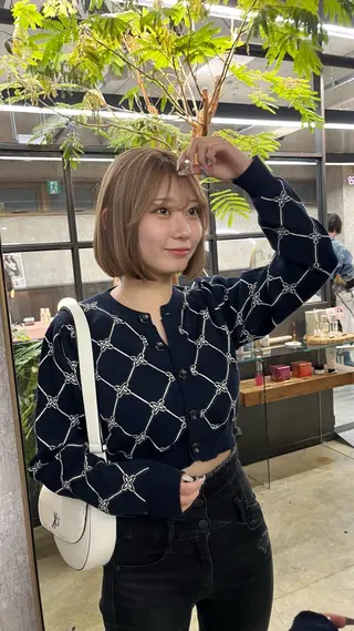 ミディアム パーマ/オリーブ/ 酸性ストレート/ゆなのヘアスタイル