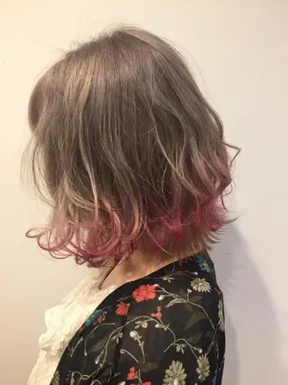 ミディアム カラー パーマ VIVIE【ヴィヴィ】所属・髪質改善/韓国風 レイヤー/田村祐樹のヘアスタイル