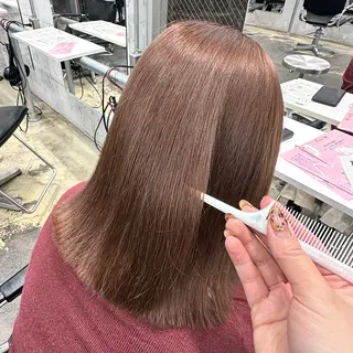 ミディアム カラー ヘアアレンジ 🥀モテ暖色× エクステ🥀あかりのヘアスタイル
