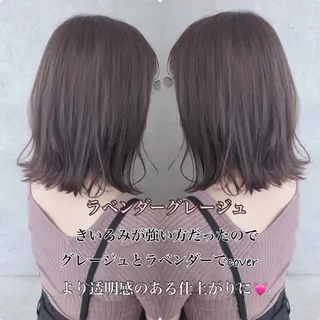 ミディアム カラー nagisa /縮毛矯正のヘアスタイル