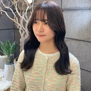 ロング カラー 透明感カラー/ 縮毛矯正/ユイ☆彡のヘアスタイル