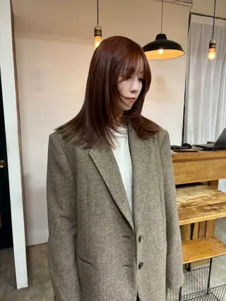 ミディアム カラー ボブ&艶髪透明感 カラー♡TOMOE♡のヘアスタイル