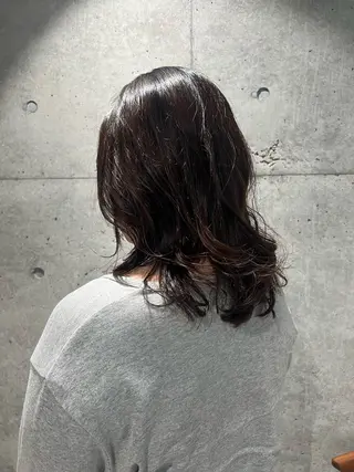 ミディアム 透明感カラー/ベージ ュ/HIKARU🌿のヘアスタイル