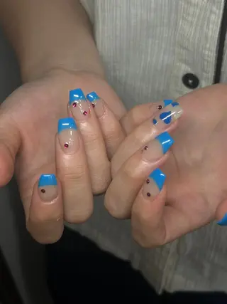 ネイル Haluca 長さ出し🍀のネイルデザイン