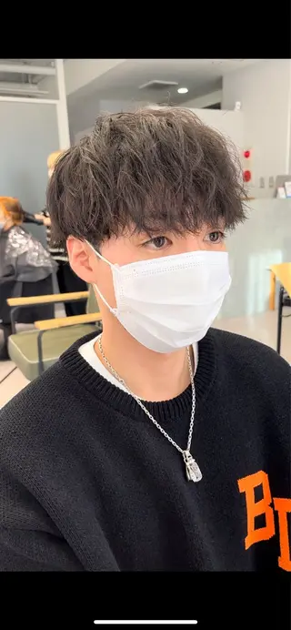 パーマ メンズ 佐々木 楽人のヘアスタイル