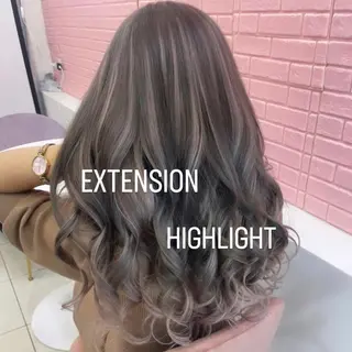 ロング カラー エクステ🩵ブリーチ 韓国ヘア🩵KAEのヘアスタイル