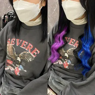セミロング Yu シールエクステのヘアスタイル