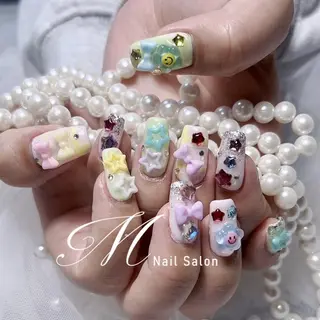 ネイル M✨ワンホン風ネイル パラジェル取扱🦋リのネイルデザイン