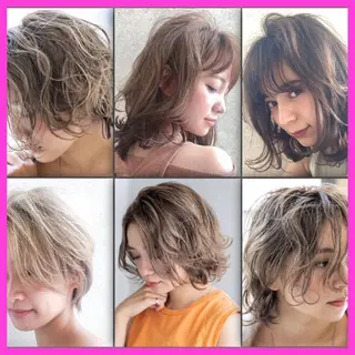 ミディアム カラー パーマ ヘアアレンジ ネイル キッズ メンズ マツエク・マツパ 🌸グレージュ/ ベージュ🌸yutaのヘアスタイル