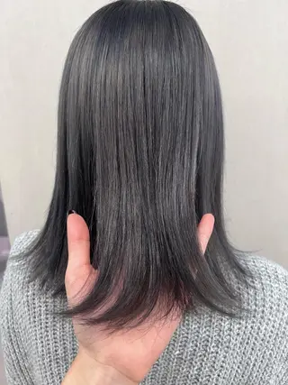 ミディアム カラー 紬/enne/ブリー チ/ハイトーンのヘアスタイル