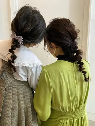 セミロング ヘアアレンジ ツキノキ ミナのヘアスタイル