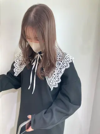 セミロング お洒落ベージュ🤎 代官山shibukiのヘアスタイル