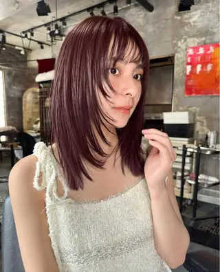 セミロング カラー MINX【青山店】所属・asuka/似合わせ /レイヤー/暖色のヘアスタイル