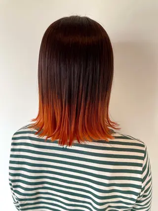 ミディアム カラー 菅 翔太のヘアスタイル