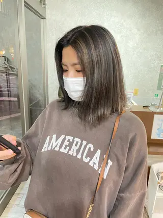 ミディアム カラー 高橋 みく/ minim 暖色のヘアスタイル