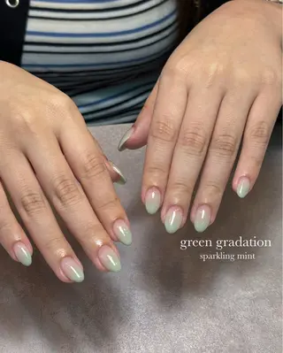 ネイル sparkling mint【スパークリングミント】所属・natsuki 🎀💎モデル様募集のネイルデザイン