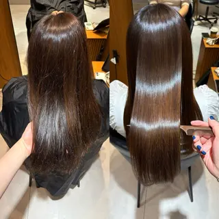 ロング パーマ 酸性ストレート/ yukinaのヘアスタイル