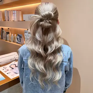 ロング ヘアアレンジ ✨カチモリ✨レイヤー 韓国ヘア🇰🇷ゆいのヘアスタイル