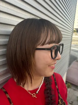 ショート カラー 透明感カラー/ くびれヘア/ユウユのヘアスタイル