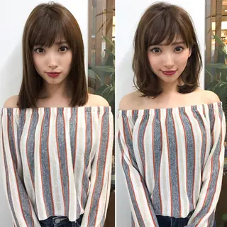 ミディアム カラー ガレリアエレガンテ栄店所属・ガレリア エレガンテ栄のヘアスタイル