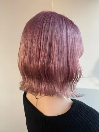 ミディアム 最新ケアカラー 髪質改善YUTOのヘアスタイル