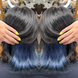 セミロング カラー レイヤー/ボブ/ ミニボブ/AOIのヘアスタイル