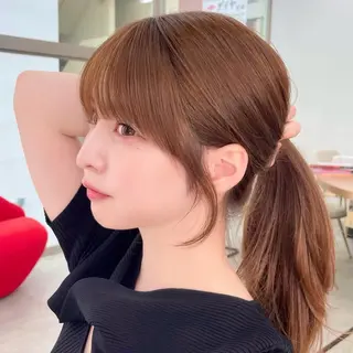 セミロング カラー 韓国ヘア🇰🇷 レイヤー/芝春樹のヘアスタイル