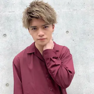 ミディアム カラー メンズ ✨【公式】渋谷メンズ サロン BLUCK✨のヘアスタイル