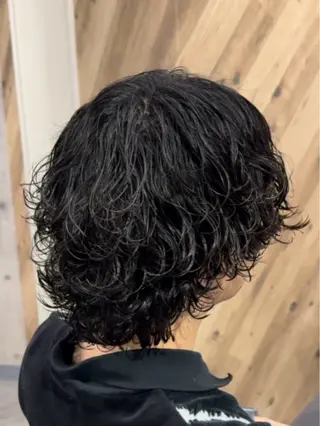 ミディアム パーマ メンズ become men’s hair名駅店所属・【メンズ特化美容師】 大河内 名駅のヘアスタイル