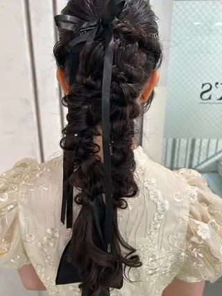 ヘアアレンジ 透明感カラー・ 髪質改善🩵イケダのヘアスタイル