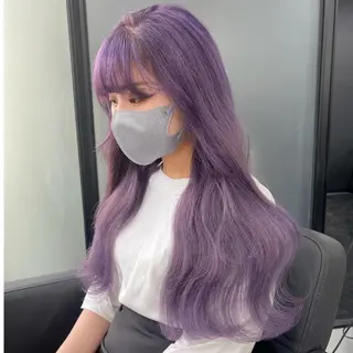 ロング カラー シールエクステ特化 ハイトーン、NANAのヘアスタイル