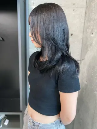 ミディアム カラー レイヤー/柔色 カラー/SAkiのヘアスタイル